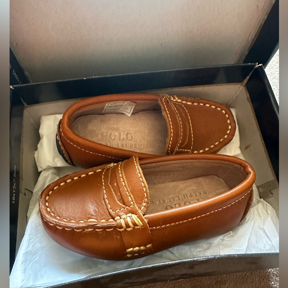 Polo Ralph Lauren leather Telly penny loafer size 4T baby boy